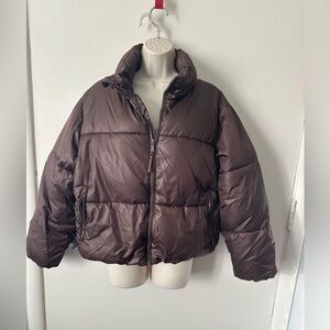 Old Navy Women's Brown Puffer Jacket